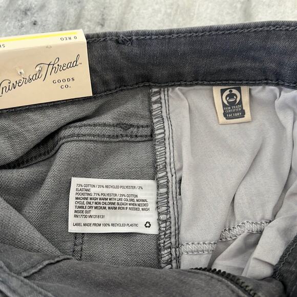 Universal Thread 0/25R Gray High Rise Skinny Slim Leg Jeans NWT - Picture 8 of 13